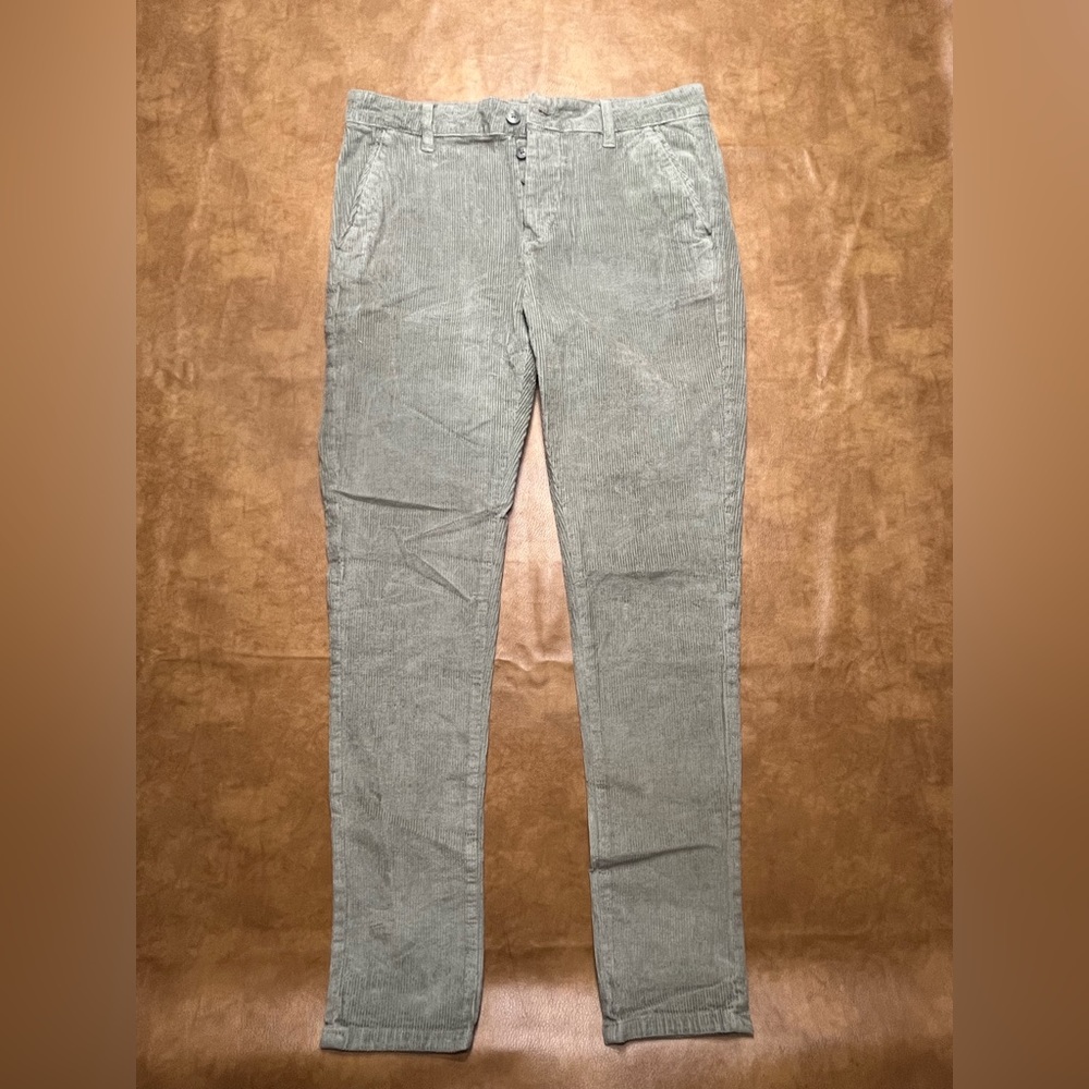 ASOS - Skinny Stretch Green Corduroy Chinos - 33 x 32